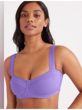 Knix Balcony Cup Bikini Top Purple Size Large